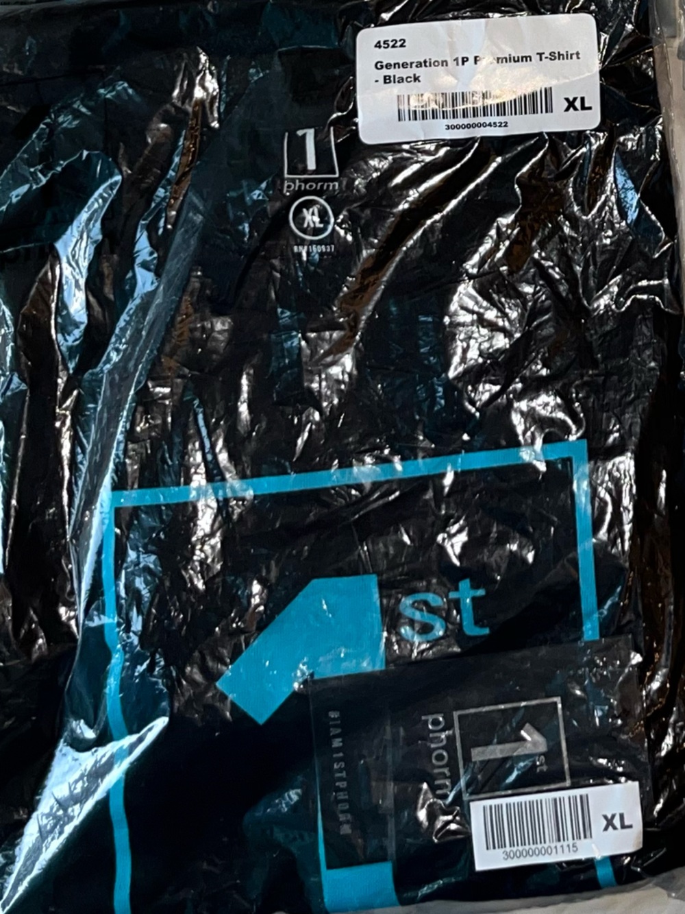 1st Phorm Logo T-Shirts - Teal & Black - XL